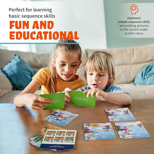 SPARK INNOVATIONS Sequencing Cards, Speech Therapy, Autism Therapy, SEL, Problem Solving, Social Skills, Picture Cards, ESL, English Language Learners (Set 2)