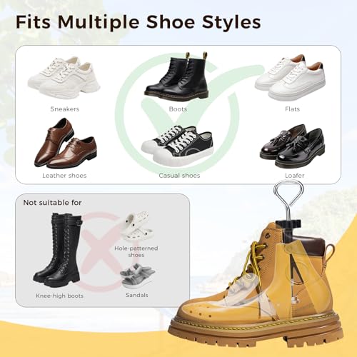 Shoe Stretcher Boot Stretcher Men Women, 2Pcs Adjustable for Wide Feet - color: Yellow, size: L (Men 9-13,Women 10.5-13）