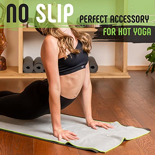 Gradient Fitness Yoga Towel for Yoga Mat, Non Slip Hot Yoga Towel, Manduka Yoga Towel, Hot Yoga Mat Towel, Yoga Mat Cover, Yoga Toes Towel, Washable Yoga Mat, Nonslip Yoga Towel, Microfiber Towels