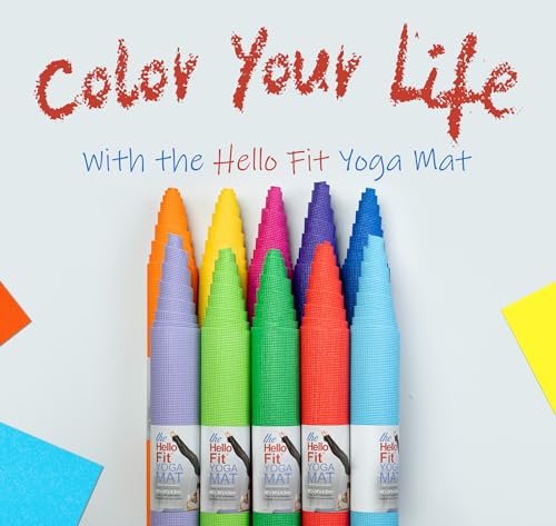 Bulk Yoga Mats, 10 Pack, 4mm Thick, 68x24in - color: Colorful