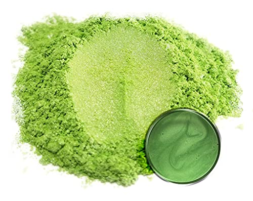 Eye Candy Pigments Premium Green Mica Powder - Green Tea (50gr) - for Epoxy, Resin, Soap, Paint, Woodworking, Acrylic Pouring, Bath Bombs, Fishing Lures - DIY Arts and Crafts Additive - color: Green Tea