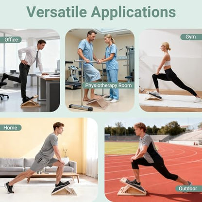 Slant Board for Calf Stretching, Adjustable Wooden Incline Board