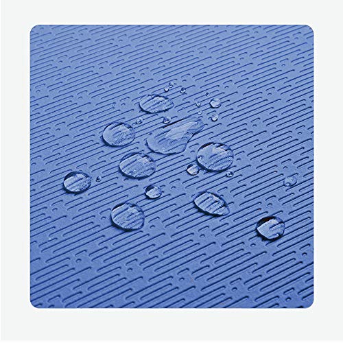 Hatha Yoga Extra Thick TPE Yoga Mat - 72"x 32" Thickness 1/2 Inch -Eco Friendly- With High Density Anti-Tear Exercise Mats For Home Gym Travel & Floor Outside - color: Blue