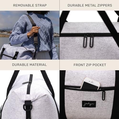 Jadyn Lola Travel Bag, Weekender/Overnight Duffel, Gym Tote Bag for Women, Men - color: Heather Gray