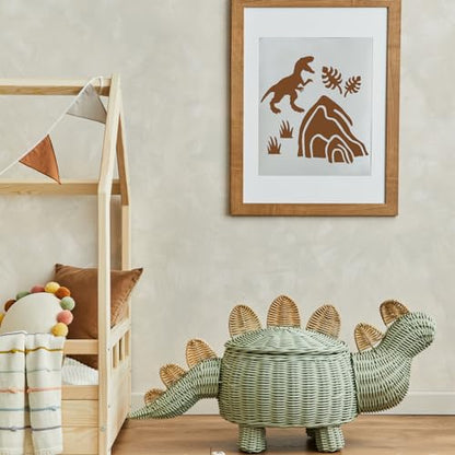 80 Pcs 4 x 4 Inch Stencils for Painting on Wood, Reusable Dinosaur Animal Mountain Plastic Stencils DIY Craft Paint Template Set for Wall Card Rock Home Decor - style: Dinosaur