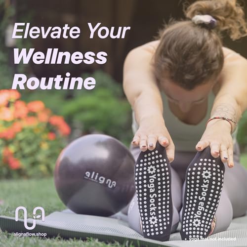 Aligna Pilates Essential Kit | Complete Home Workout Set for Balance, Flexibility & Strength | 8-Piece Set with Pilates Ring, Exercise Ball, Resistance Bands, Ankle Weights, Grip Socks & Carry Bag