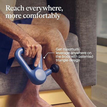 TheraGun Therabody Relief Massage Gun | for Daily Comfort | 3-Speed | Navy | Quiet Handheld Percussion Muscle Massager for Back, Leg & Shoulder Pain Relief. Lightweight, Easy to Use, Ergonomic Grip - color: Navy - 3 Attachments