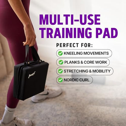 Nordstick Nordic Curl Knee Pad - Premium Soft Feel and Extra Thick - Pad Provides Cushion for Knees and Elbows - Durable & Portable Exercise Mat For Many Workouts And Everyday Tasks - size: Compact