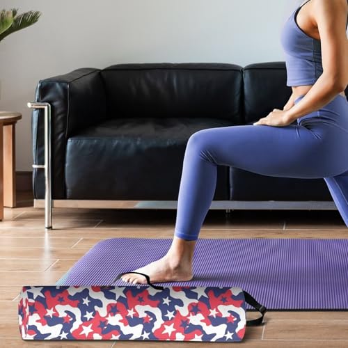 Yoga Mat Bag for Women & Men Full-Zip Yoga Mat Carrier Bag for Class Workout Park with Adjustable Strap - color: Camouflage Red Flag