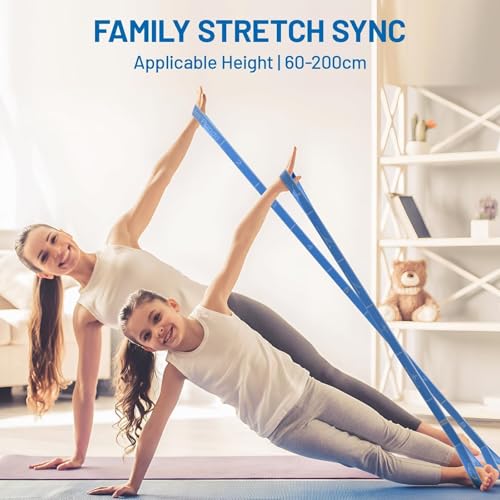 Slim Panda Stretch Strap, Multi-Loop for Physical Therapy,Elastic Yoga Stretching Strap for Dance,Yoga, Pilates & Gymnastics Exercise, Ballet Stretching Band for Flexibility, Leg Stretching - color: Blue