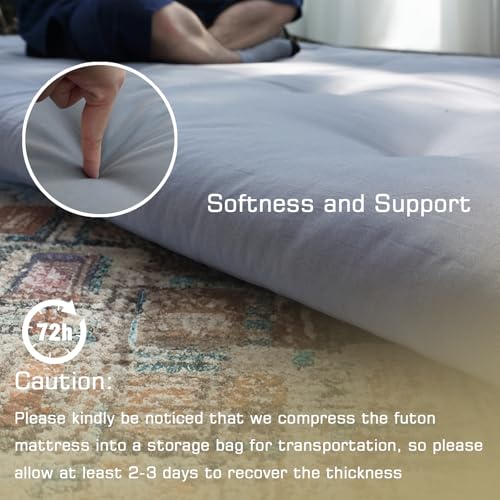 FindPanda Japanese Futon Floor Mattress, Folding Tatami Mat Sleeping Pad,Roll Up Kids Floor Lounger