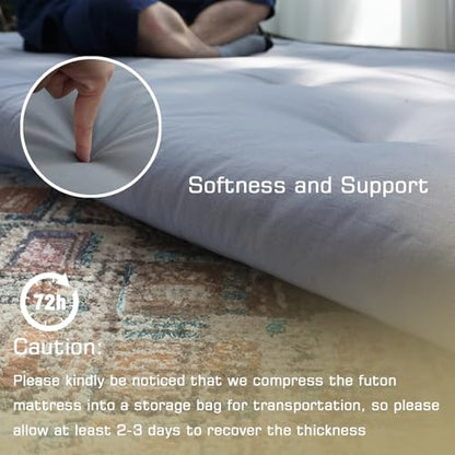 FindPanda Japanese Futon Floor Mattress, Folding Tatami Mat Sleeping Pad,Roll Up Kids Floor Lounger