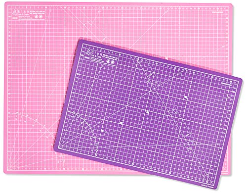 Elan Cutting Mat A3 Pink & Purple, 5-Ply Self Healing Cutting Mat 44 x 30 CM, Recycled PVC Craft Board for Sewing, Hobby Board for Crafts 44x30 CM - style: 44 x 30 CM