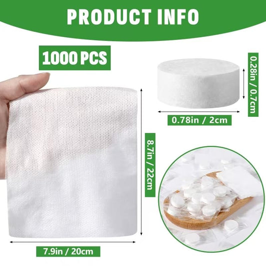 1000 Pcs Compressed Towel, Mini Compressed Towel Tablets, Camping Towel - color: 20cm x 22cm-1000 Pack