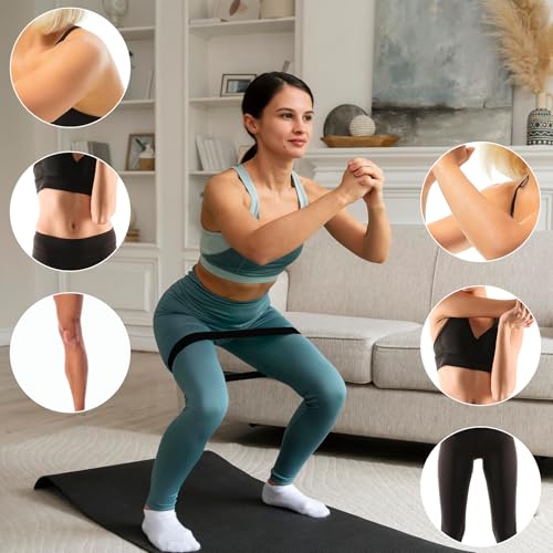 Ring Resistance Bands X-Heavy Heavy Duty Resistance Ring Total Body Fitness Exercise Bands Must Have for Working Out Fitness Leg Strength Training Yoga Men and Women Black 3 Pieces