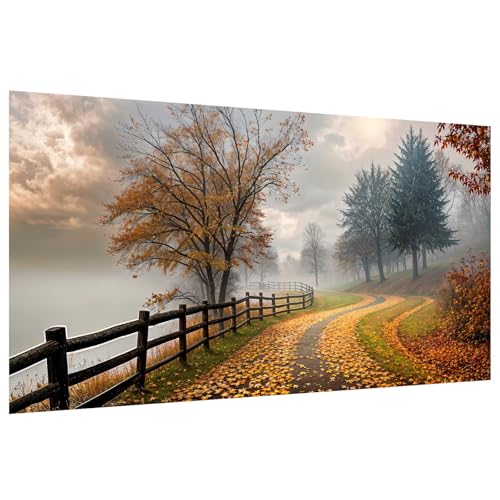 YOYA Large Diamond Art Kits for Adults, Fall Landscape, 27.5 x 15.7 Inch | 5D Large Diamond Painting Kits, DIY Round Full Drill Diamond Art Fall Scene, Diamond Painting Gem Art and Crafts, Home Decor - color: Fall Landscape 020