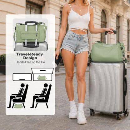 Womens Mini Gym Bag with Shoe Compartment 20L, Olive Green - color: Olive Green