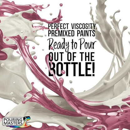 Pouring Masters Rose Pink Metallic Pearl Ready to Pour Acrylic Pouring Paint - Premium 32-Ounce Pre-Mixed Fluid Acrylic Paint - Fluid Art Supplies for Canvas, Wood, Paper, Tile & Rocks - color: Rose Pink Metallic Pearl, size: 32 Fl Oz (Pack of 1)