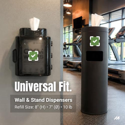 Gym Wipes Refill - Fitness Equipment & Yoga Mat, Unscented 800 ct - size: Single