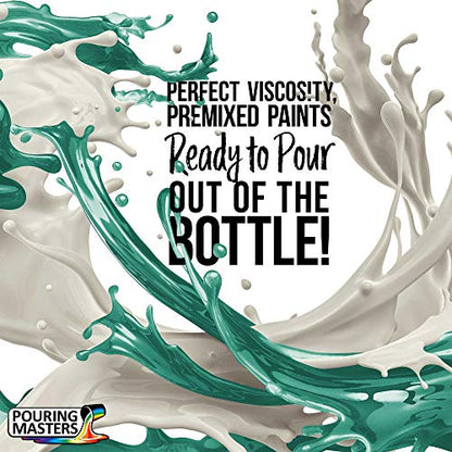 Pouring Masters Peppermint Metallic Pearl Ready to Pour Acrylic Pouring Paint - Premium 64-Ounce Pre-Mixed Fluid Acrylic Paint - Fluid Art Supplies for Canvas, Wood, Paper, Tile & Rocks - color: Peppermint Metallic Pearl, size: 64 Fl Oz (Pack of 1)