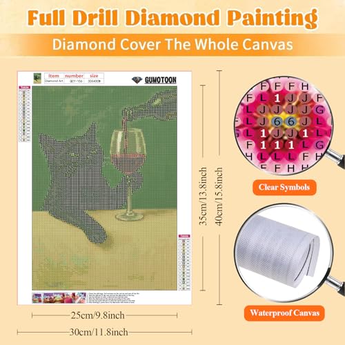 GUMITOON Diamond Art Kits for Adults-Pink Bow Full Drill Diamond Dots Paintings for Beginners, Round 5D Paint with Diamonds Pictures Gem Art Painting Kits DIY Crafts Kits 12"x16" QCY-149 - color: QCY-156