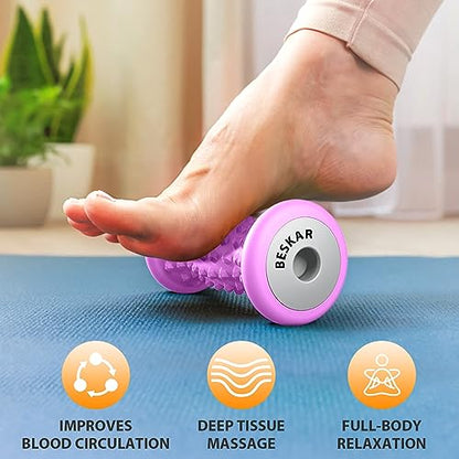 BESKAR Foot Massager Roller for Plantar Fasciitis Relief - color: Purple