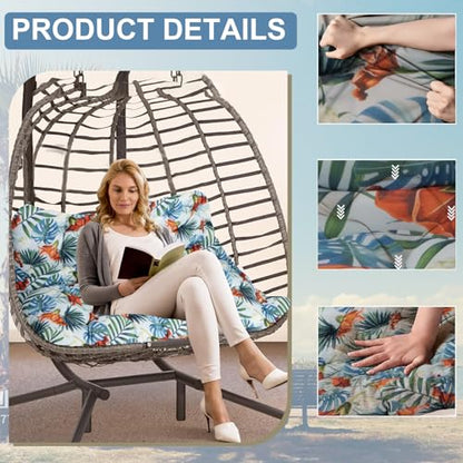 Porch Swing Cushion Three Seat Waterproof, Summer, 40x40in - color: Summer, size: 40x40in