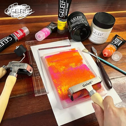 GELELF Smooth Peeling Brayer Roller - Wood Hand Roller Rollers Ink Roller Tape Roller for Gluing Taping Gel Printing Inking Block Printmaking Stamping Scrapbooks (#3: 1.5 Inch (3.5CM)) - color: #3: 1.5 Inch (3.5CM)