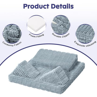 Meditation Cushion Set, Meditation Pillow with 3 Piece,Charcoal - color: Charcoal, size: 24X24X2 Inch