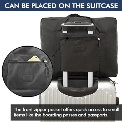 Travel Duffel Bag 24 PCS Foldable Travel Bag Bulk Carry on Luggage Bag Waterproof Tote Sports Gym Bag Lightweight Large Weekender Overnight Bag for Women and Men (Black 24PCS) - color: Black 24PCS