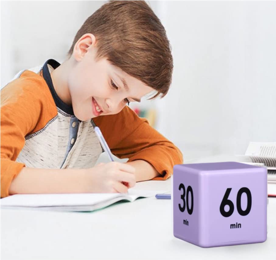 Feilifan Cube Timer, Dice Timer with Gravity Sensor, 15-20-30-60 Minute - color: 15-20-30-60min,purple