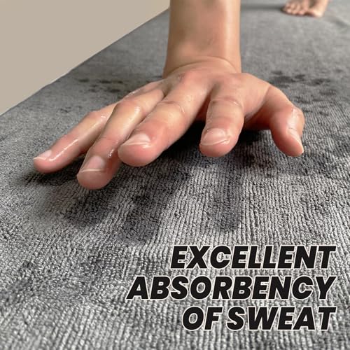 Muka Yoga Mat Towel for Hot Yoga Non-Slip, Pilates Mat Cover Absorbent Soft Gym Sweat Towel 72x24 Inch - color: Navy