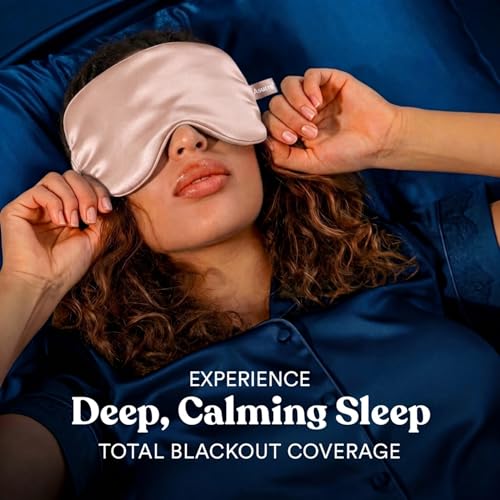 ASUTRA Silk Eye Pillow for Sleep, Light Pink - Filled w/Lavender (One Size) - color: Pink