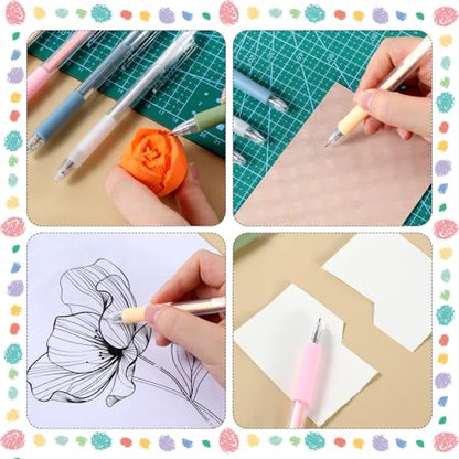 Knife Pen, A Complete Set Craft Cutting Tool Paper Cutter Pen Carving Tools for DIY Drawing Scrapbooking Tools and Crafting Utility Precision (6 Colors)