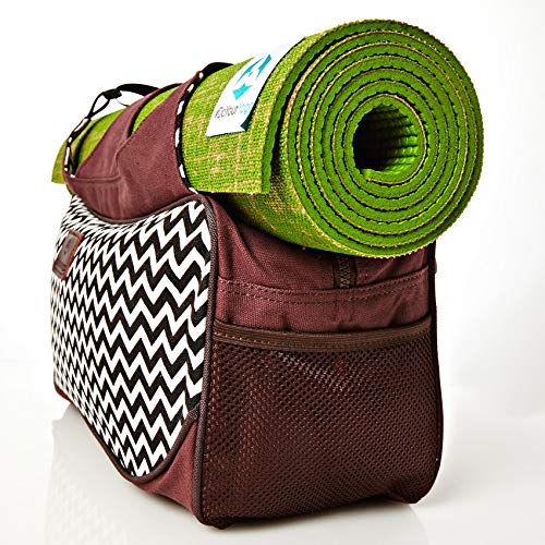 #DoYourYoga Full-Zip Extra Large Yoga Mat Tote Bag with Multi-Functional Storage Pockets for Sports Gym Pilates »Vimalaa« - color: Black&White