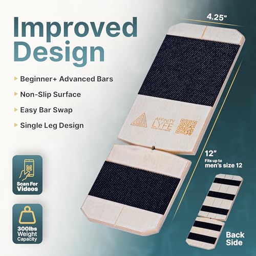 Ankle Strengthener & Balance Trainer, Foot Strengthener for Physical Therapy, Ankle Balance Board with 2 Difficulty Levels, HSA FSA Single-Leg Stability Trainer, Mobility Board for Injury Recovery