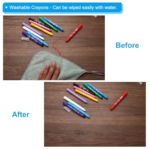 PATIKIL Gel Crayons, 3PCS Watercolor Crayons Silky Water Soluble Twist Bulk for Artists Coloring Drawing Painting, Light Purple Crayon - color: Light Purple