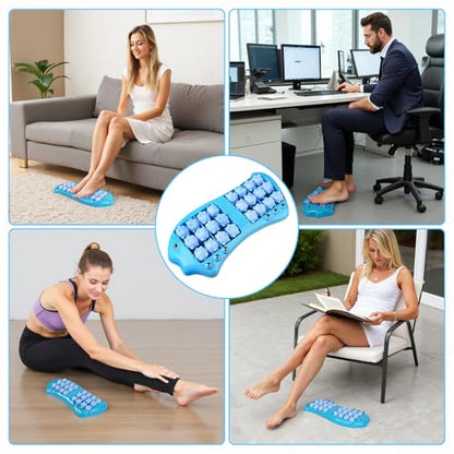 Foot Roller Massager for Plantar Fasciitis Relief, Large Size Roller Foot Massage Shiatsu Acupuncture Massage, Reflexology Tool,Heel, Arch, Muscle Aches, Foot Pain, Stress Relief - Relaxation Gift - color: Blue