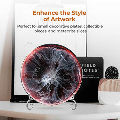 TR-LIFE Plate Stands for Display - 6 Inch Holder + Metal Easel Stand for Picture Frame, Decorative Plates, Photo, Book, Collectibles (2 Pack) - size: 6 Inch