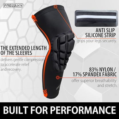 Frelaxy Wrestling Knee Pads, Padded Compression Sleeves for Men Women - size: Medium