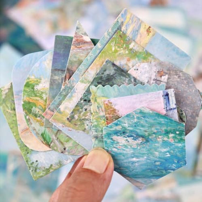 Diuhofart Sea Sketchbook Scrapbooking Kit, 128 Pcs Journal Set | Includes A6 notebook, blue coastal papers, PET stickers, washi tape and ephemera for journals, cards and memory books. - color: Sea Sketchbook