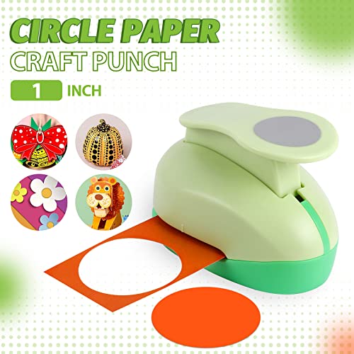 UCEC 1 Inch Circle Punch, Circle Hole Punch, Paper Punch, Paper Punches Craft Handmade Paper Punch for Crafting Scrapbooking Cards Arts Fun Projects - color: Circle, size: 1 Inch