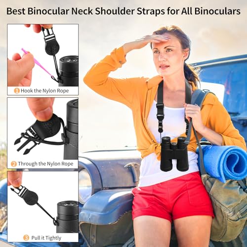 FIEIL Adjustable Shoulder Strap, Nylon Camera Strap, Comfortable Neck Strap for iPad, Cellphone Tablet, Camera, Laptop, Binocular, Luggage Bag (Black Universal Lanyard) - color: Black