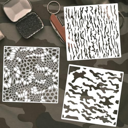 Camo Stencils for Spray Paint 12inch Camouflage Stencils | Reusable Camo Stencil for Painting on Boat Truck Fabric Wall - style: Camo