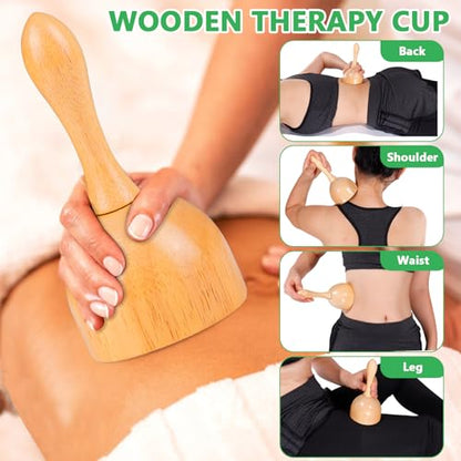 Wood Therapy Massage Tools 6-in-1 Lymphatic Drainage Massager Maderoterapia Kit,Wooden Massager Body Sculpting Tools,Wooden Gua Sha Kits,Body Contouring and Shaping - style: Back Massager+2Massage rollers+3Massage Sticks