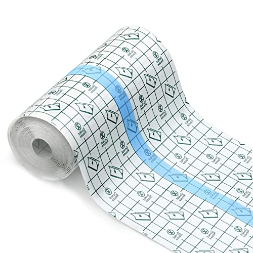 Waterproof Bandages Transparent Film Dressing, 6 Inch x 5.4 Yard - Second Skin Healing Protective, Clear Adhesive Bandages Shower Shield Dressing Tape for Tattoos Aftercare Swimming - size: 6 Inch x 5.4 Yard