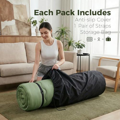XICIKIN 2.5" Japanese Floor Mattress, Japanese Futon Mattress - color: Green, size: Queen（80" x 60"）