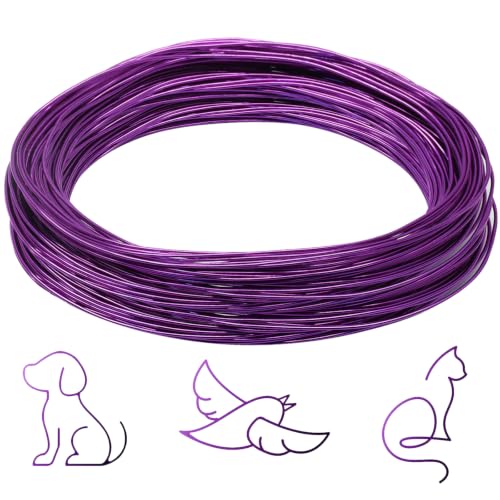 Luomorgo 14 Gauge Aluminum Craft Wire, Purple, 100FT | Anodized, Bendable, Jewelry Making, DIY Crafts, Floral & Sculpting - color: Purple, size: 14 Gauge