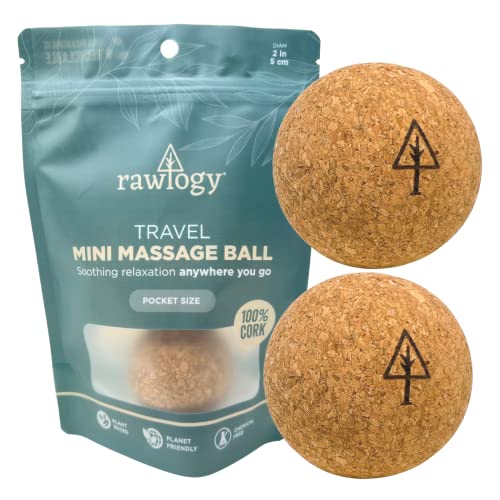 Travel Cork Massage Ball | Lightweight, Sustainable Alternative to Lacrosse Ball for Muscle Pain Relief (1.9 Inch (Pack of 2), Sanded Cork) - size: 1.9 Inch (Pack of 2)