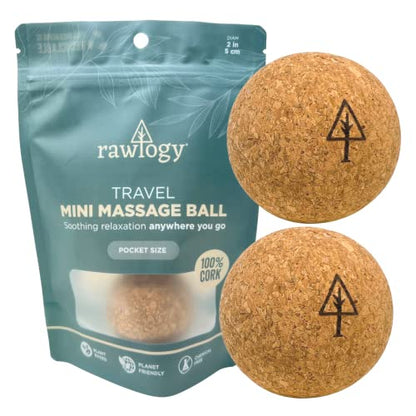 Travel Cork Massage Ball | Lightweight, Sustainable Alternative to Lacrosse Ball for Muscle Pain Relief (1.9 Inch (Pack of 2), Sanded Cork) - size: 1.9 Inch (Pack of 2)